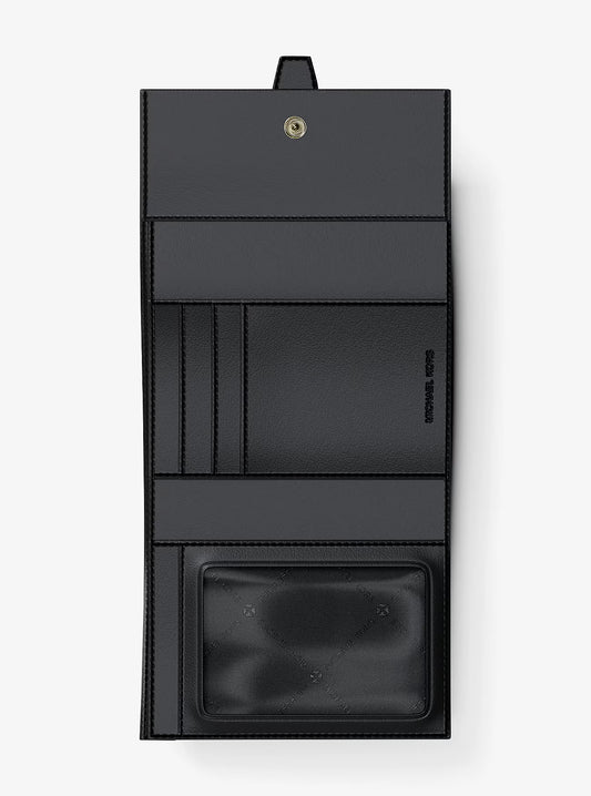 Michael Kors Greenwich Medium Saffiano Leather Trifold Wallet Black – authentic Michael Kors Sri Lanka