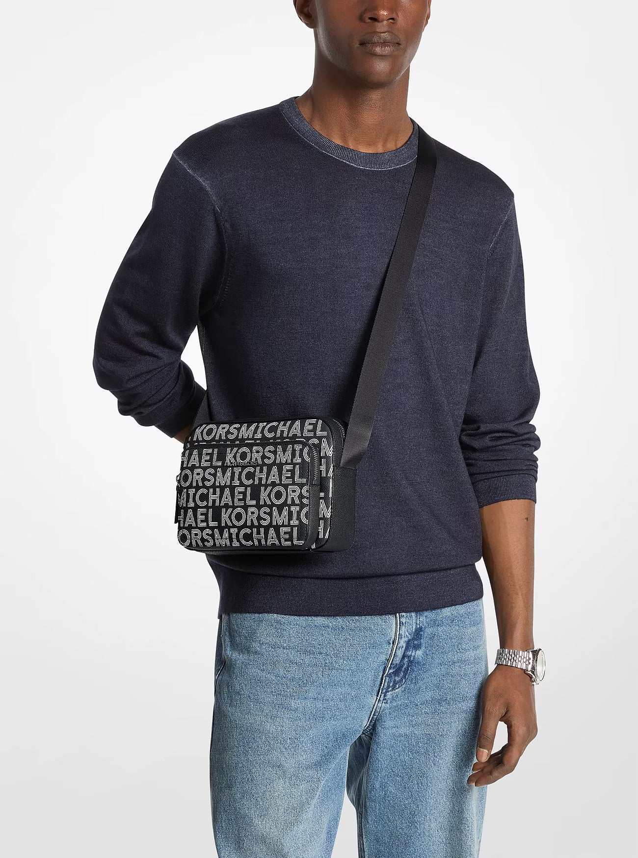 Michael Kors Cooper Graphic Logo Flight Bag