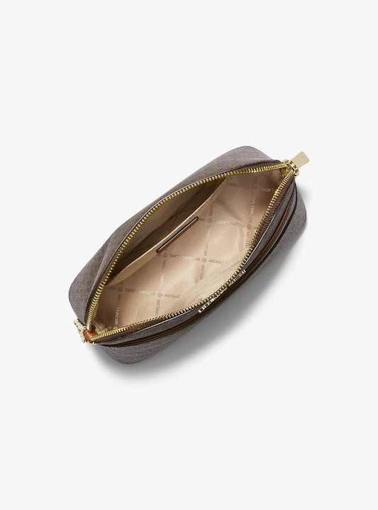 Michael Kors Jet Set Travel Medium Logo Dome Crossbody Bag Brown – authentic Michael Kors Sri Lanka
