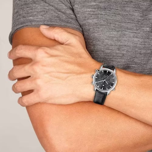 Tommy Hilfiger Harrison Chronograph Black Leather Strap image 1