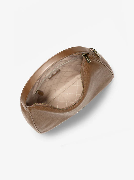 Michael Kors Nayla Medium Pebbled Leather Hobo Shoulder Bag Brown – authentic Michael Kors Sri Lanka
