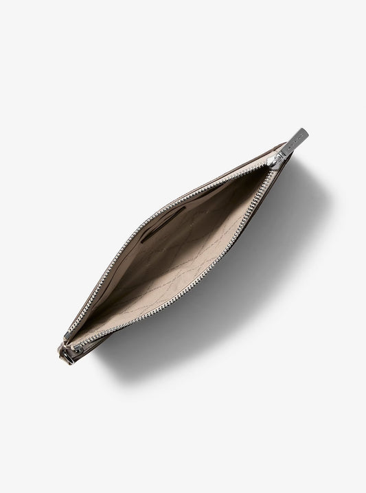 Michael Kors Jet Set Travel Large Studded Metallic Patchwork and Signature Logo Wristlet image 1