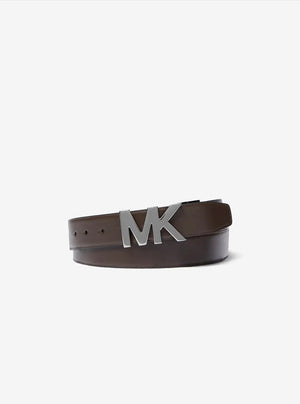 Michael Kors Reversible Signature Logo and Leather Belt Brown