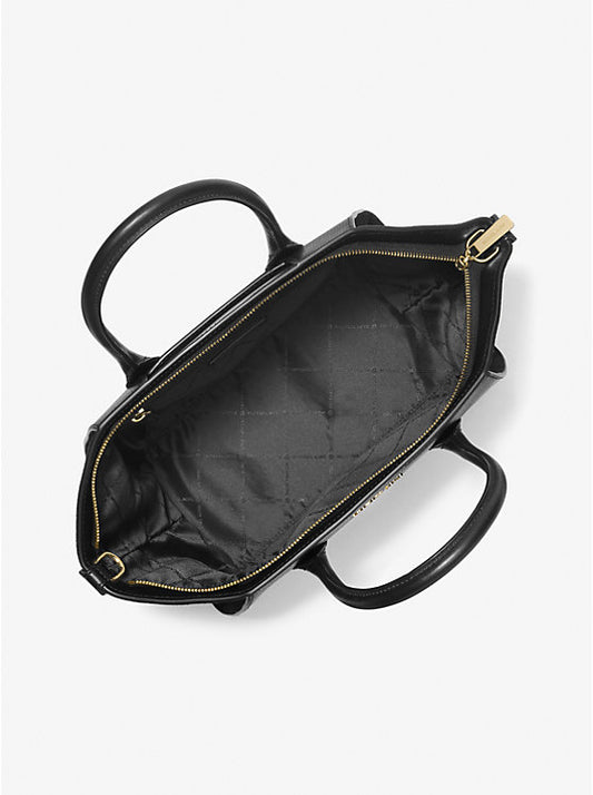 Michael Kors Avril Large Leather And Suede Satchel