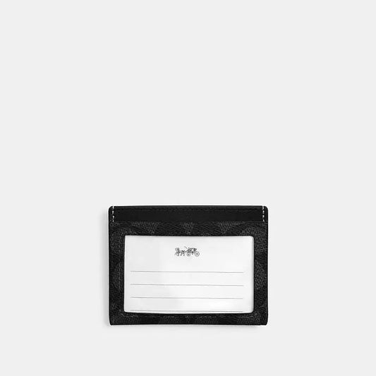Coach Slim Id Card Case In Signature Canvas
