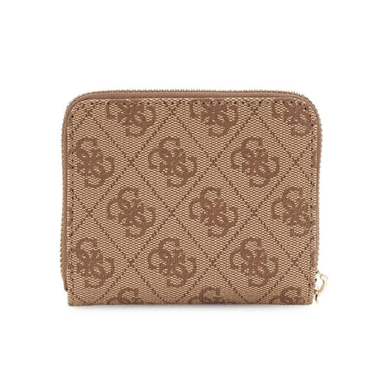 Guess Laurel II small zip around wallet brown – interior card slots detail view