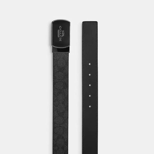 Coach Plaque Buckle Cut-To-Size Reversible Belt 38mm – authentic Coach Sri Lanka