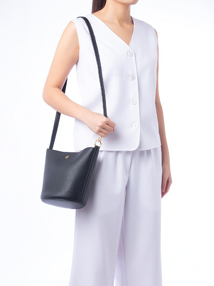 Tory Burch Leather Bucket Bag