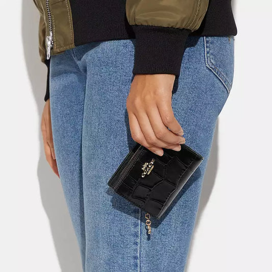 Coach Snap Wallet Croc Embossed – authentic Coach Sri Lanka