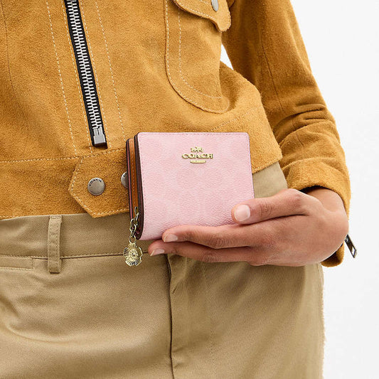 Coach Snap Wallet In Signature Canvas With Charm – authentic Coach Sri Lanka