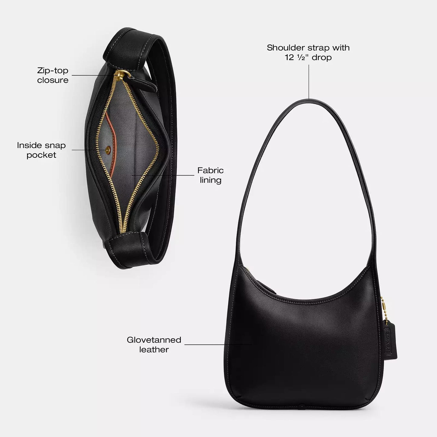 Coach Curve Zip Shoulder Bag