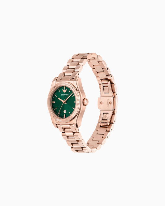 Emporio Armani Three-Hand Date Rose Gold-Tone Stainless Steel Watch – authentic Emporio Armani Sri Lanka
