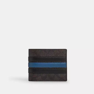 Coach 3-In-1 Wallet In Signature Canvas With Varsity Stripe