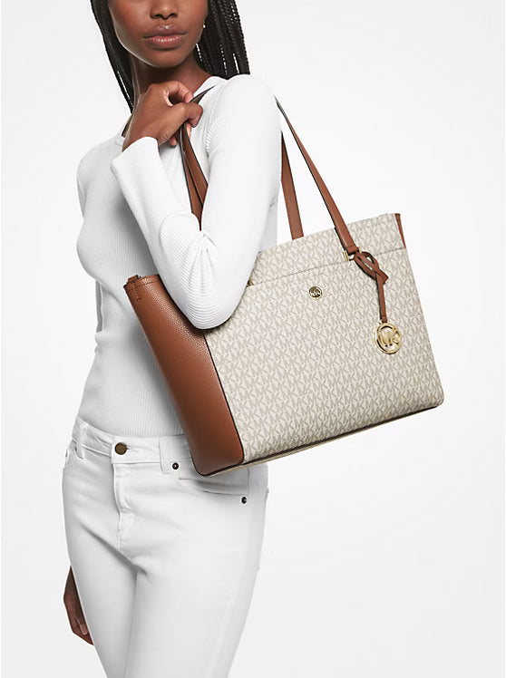 Michael Kors Maisie Large Logo 3-in-1 Tote Bag White image 3