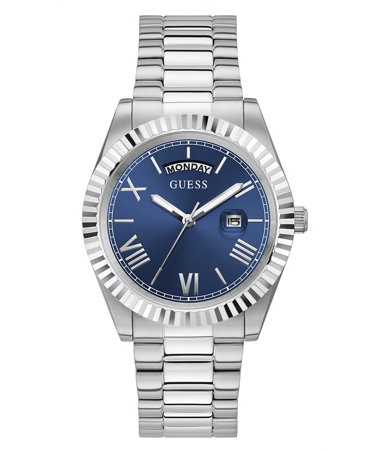 GUESS Mens Silver Tone Day/Date Watch image 2