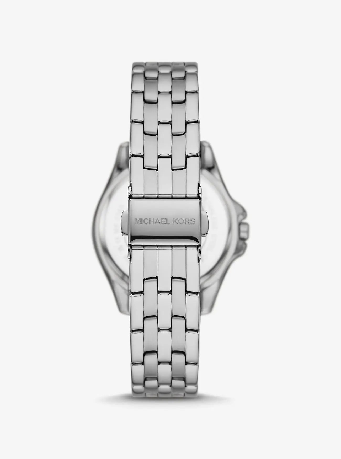 Michael Kors Mini Pilot Baguette Rainbow Pavé Silver-Tone Watch image 2