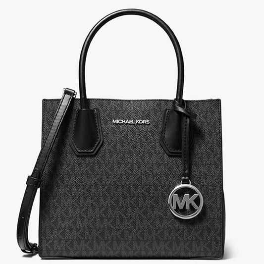 Michael Kors Mercer medium logo and leather accordion crossbody bag in black – authentic Michael Kors Sri Lanka