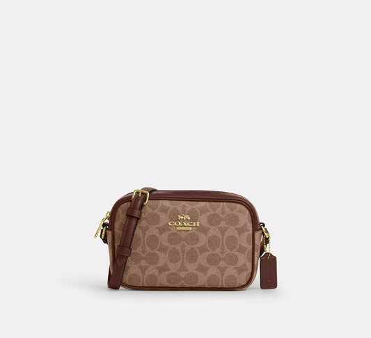 Coach Mini Jamie Camera Bag In Signature Canvas Tan image 0