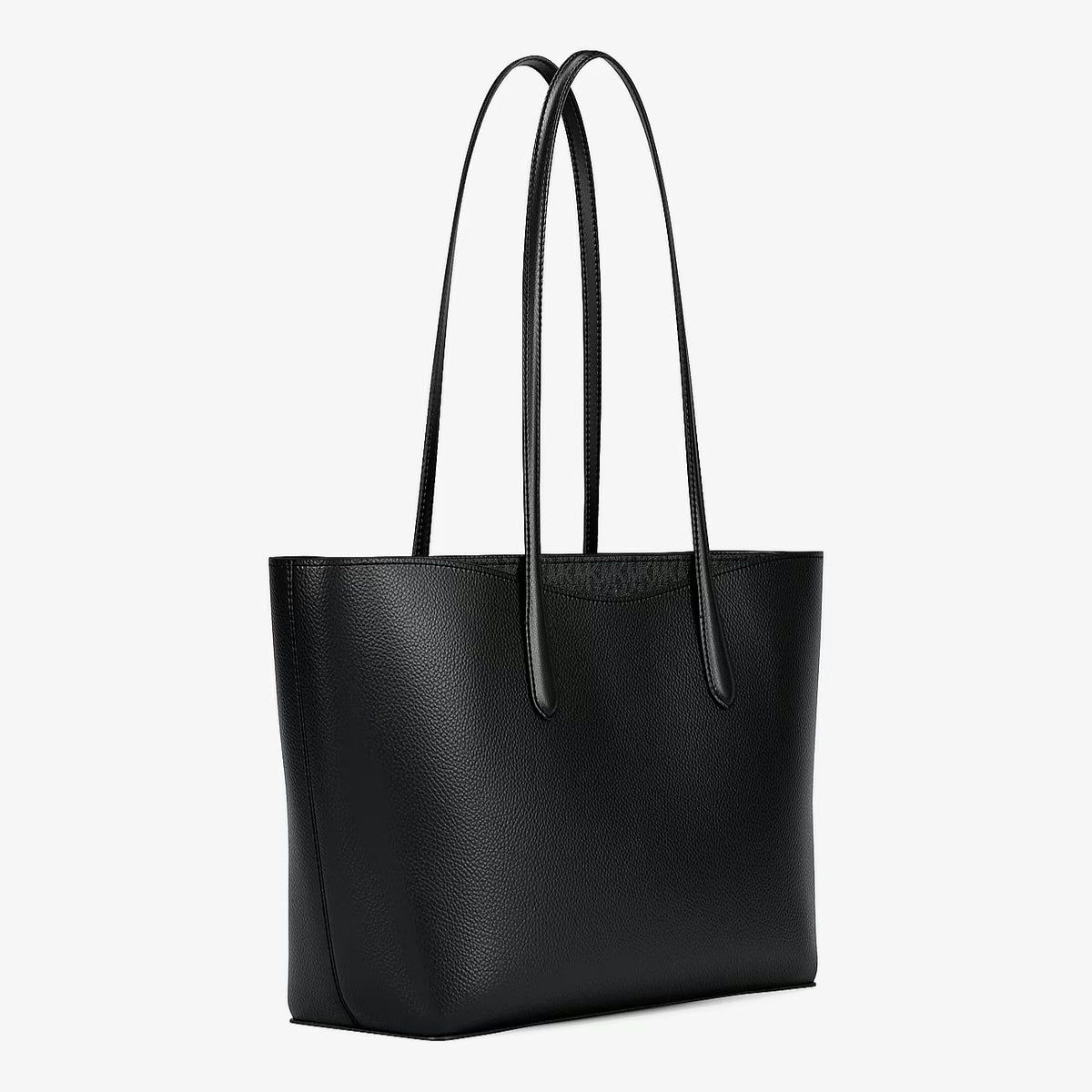 Michael Kors Arden Large black leather tote – front slip pocket detail