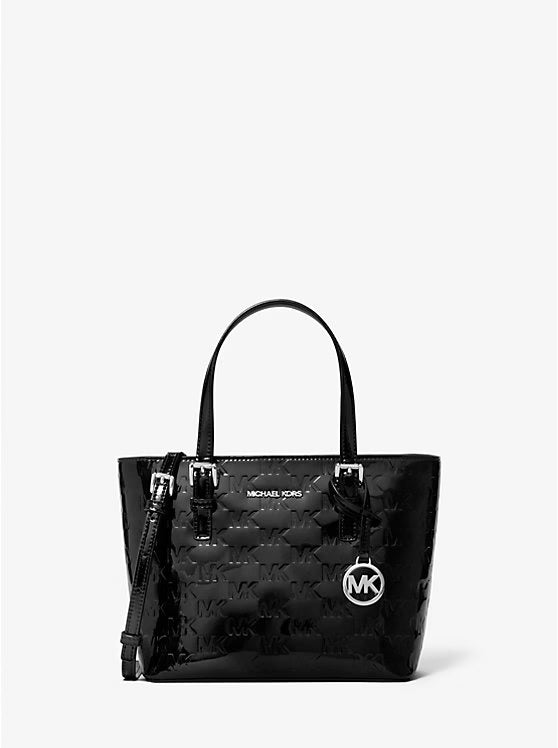 Michael Kors Jet Set Extra-Small Patent Logo Debossed Convertible Tote Bag image 0