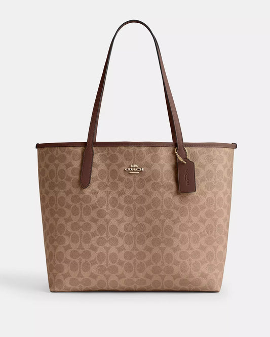 Coach City Tote In Signature Canvas image 0