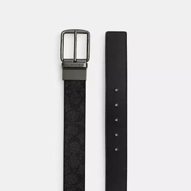 Coach Box Plaque Harness Buckle Cut To Size Reversible Belt 38mm image 2