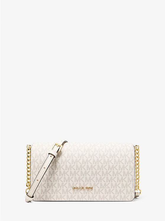 Michael Kors Jet Set Medium Signature Logo Crossbody Bag White image 0