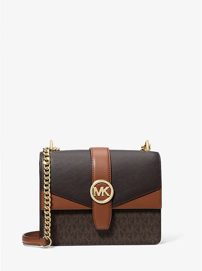 Michael Kors Greenwich Small Color-Block Signature Logo Crossbody Bag image 0