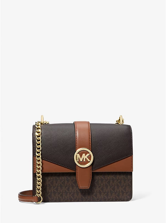 Michael Kors Greenwich Small Color-Block Signature Logo Crossbody Bag image 0