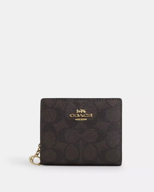 Coach Snap Wallet In Signature Canvas image 0