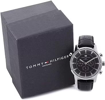 Tommy Hilfiger Harrison Chronograph Black Leather Strap image 2