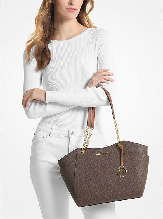 Michael Kors Jet Set Large Signature Logo Shoulder Bag image 2