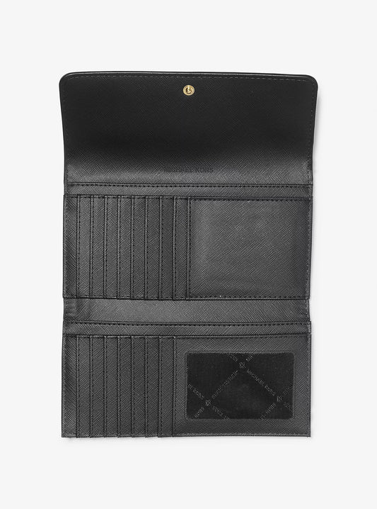 Michael Kors Jet Set Travel Crossgrain Leather Tri-Fold Wallet image 1