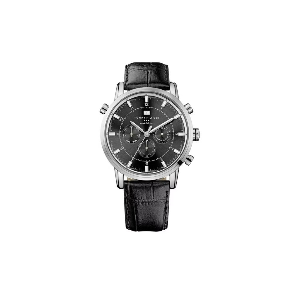 Tommy Hilfiger Harrison Chronograph Black Leather Strap image 0
