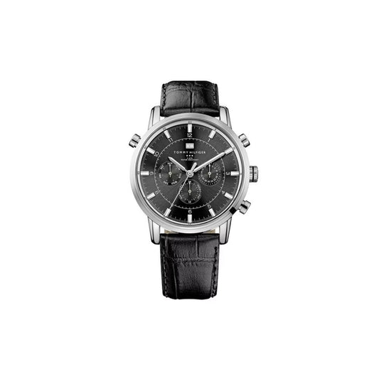 Tommy Hilfiger Harrison Chronograph Black Leather Strap image 0