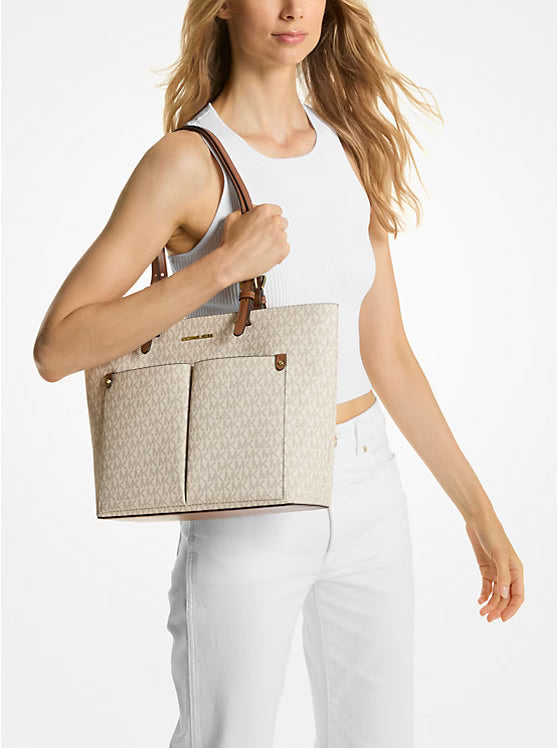 Michael Kors Jet Set Medium Logo Pocket Tote Bag image 2