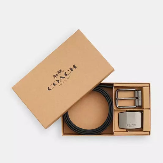 Coach Box Plaque Harness Buckle Cut To Size Reversible Belt 38mm image 0