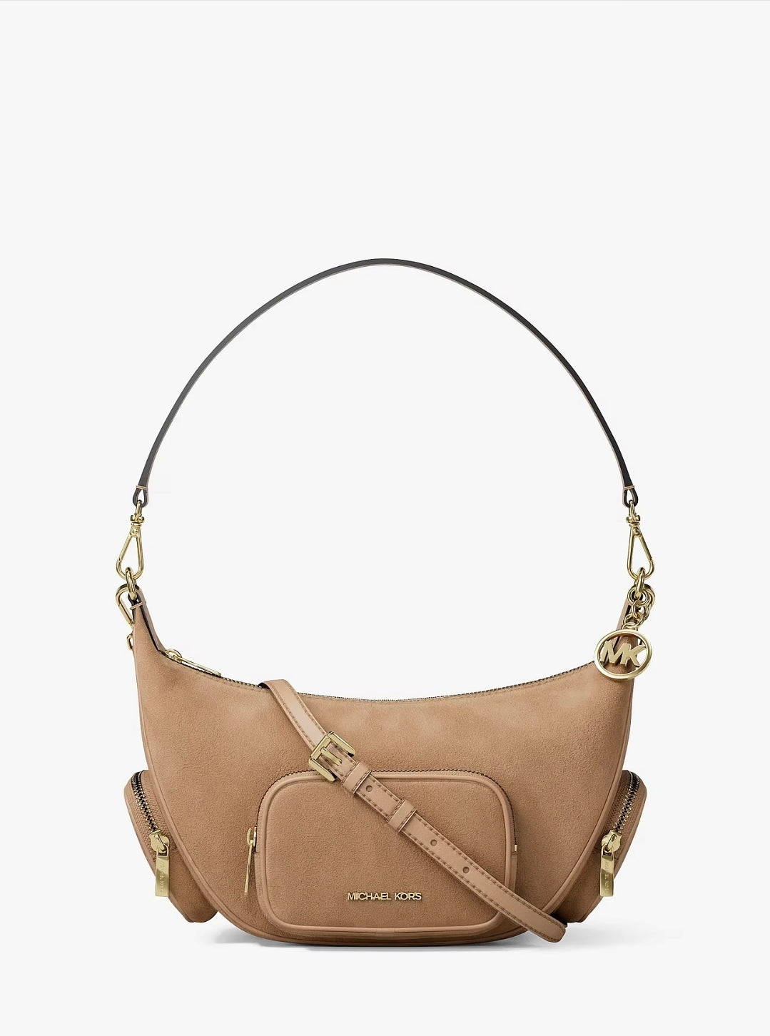 Michael Kors Merritt Medium Suede Convertible Shoulder Bag