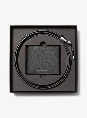 Michael Kors Signature Logo Wallet and Reversible Belt Gift Set – authentic Michael Kors Sri Lanka