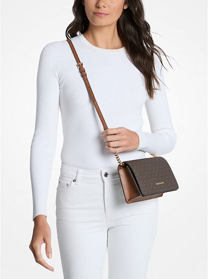 Michael Kors Jet Set Medium Signature Logo Crossbody Bag Brown image 2