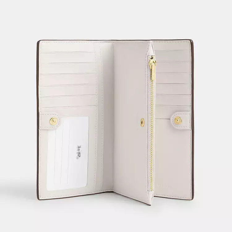 Coach Slim Zip Wallet In Signature Canvas