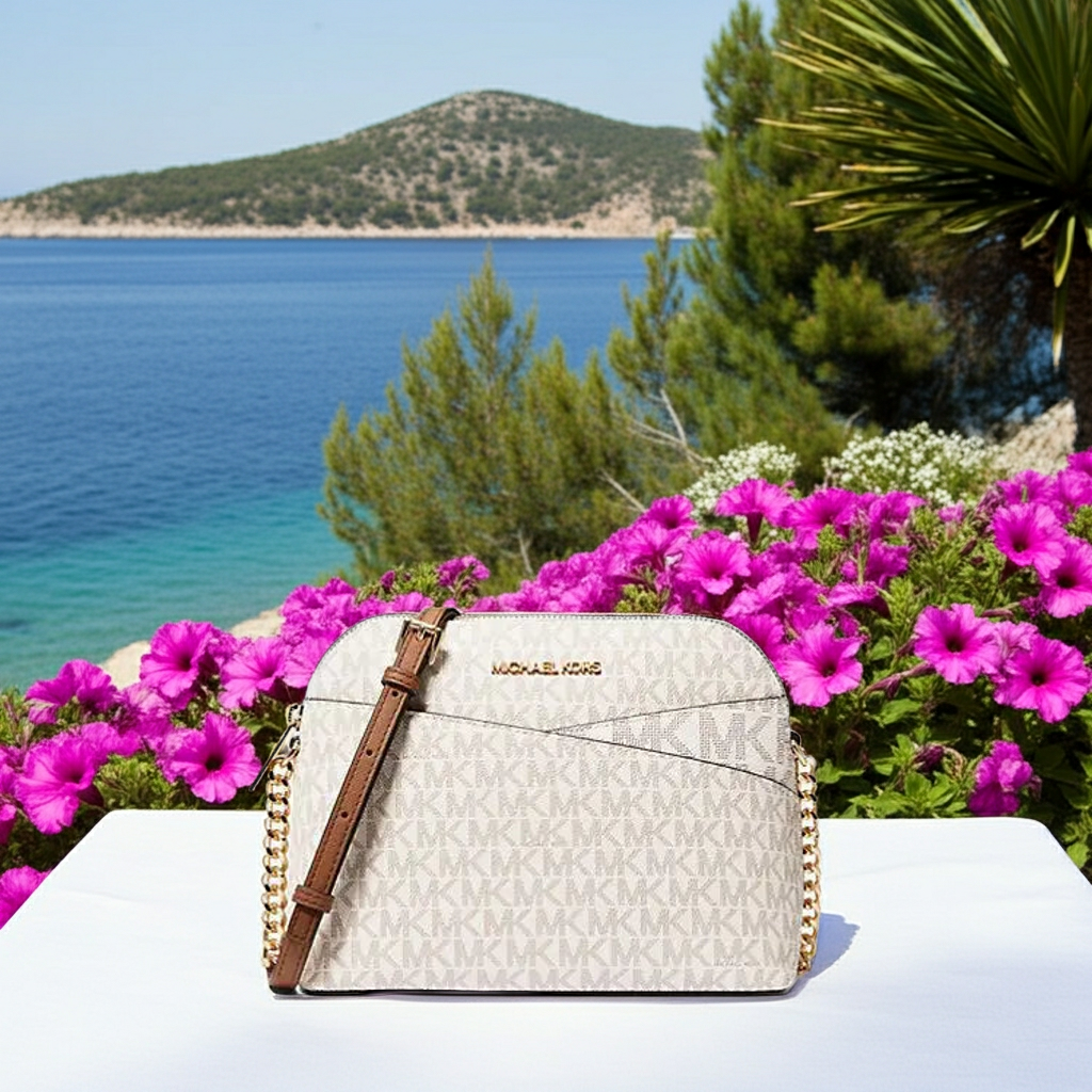 Michael Kors Jet Set Travel Medium Logo Dome Crossbody Bag – detail view 4