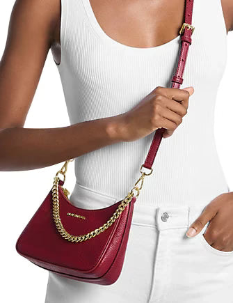 Michael Kors Jet Set Travel Pebbled Leather Convertible Crossbody Bag image 2