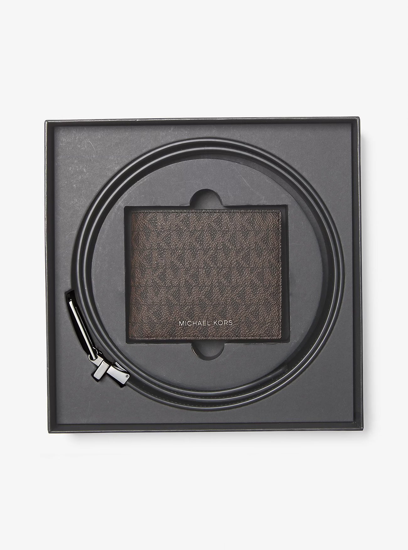 Michael Kors Signature Logo Billfold Wallet and Belt Gift Set image 3