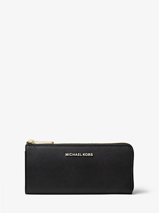 Michael Kors Jet Set Travel Large Saffiano Leather Quarter-Zip Wallet image 0