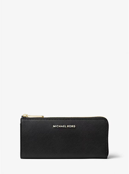 Michael Kors Jet Set Travel Large Saffiano Leather Quarter-Zip Wallet image 0