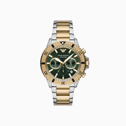 Emporio Armani Chronograph Two-Tone Stainless Steel Watch image 0