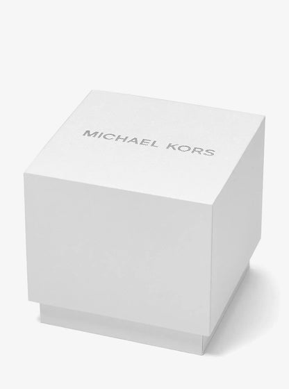 Michael Kors Mini Pilot Baguette Rainbow Pavé Silver-Tone Watch image 3