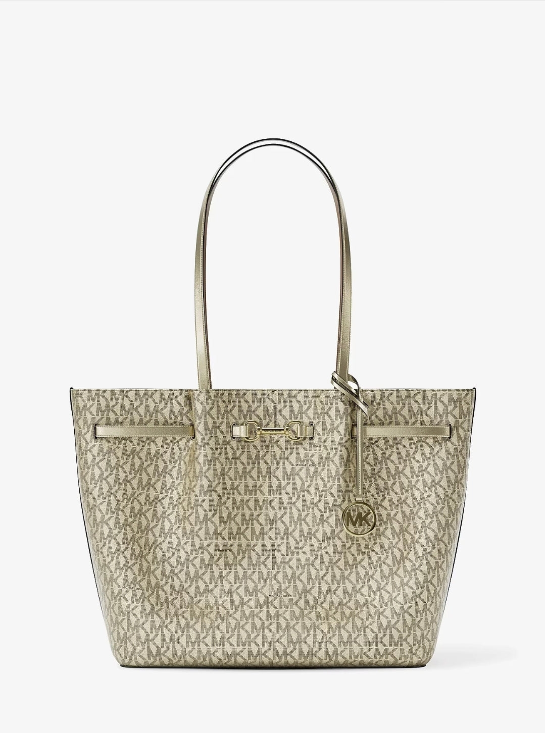 Michael Kors Carson Large Metallic Signature Logo Tote Bag