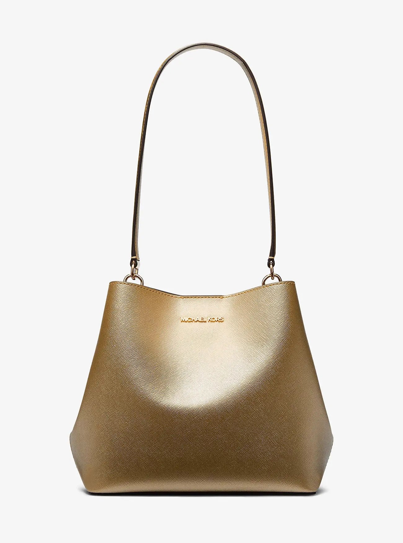 Michael Kors Pratt Medium Metallic Shoulder Bag Michael Kors